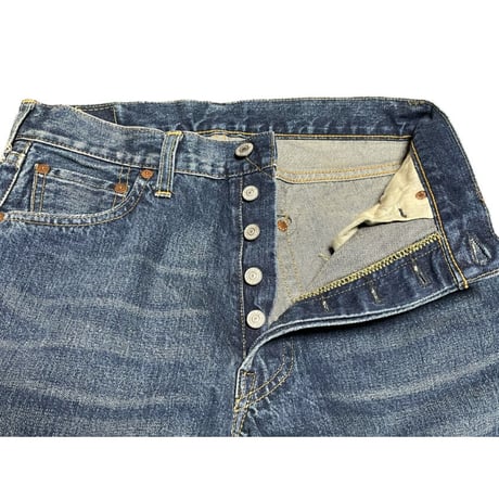希少 MADE IN USA 555 バレンシア工場製 LEVI'S 501XX BIGE 復刻セルビッチデニムパンツ インディゴ W31×L36