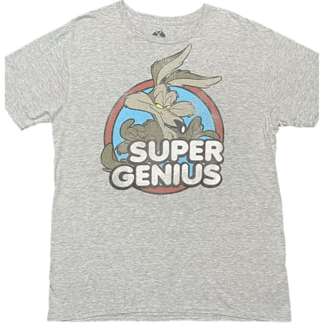 Looney Tunes Wile E. Coyote プリントTシャツ グレー Lサイズ