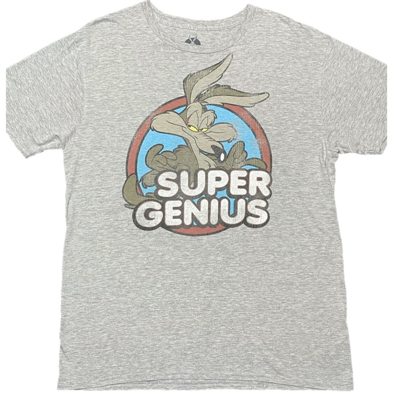 Looney Tunes Wile E. Coyote プリントTシャツ グレー Lサイズ |