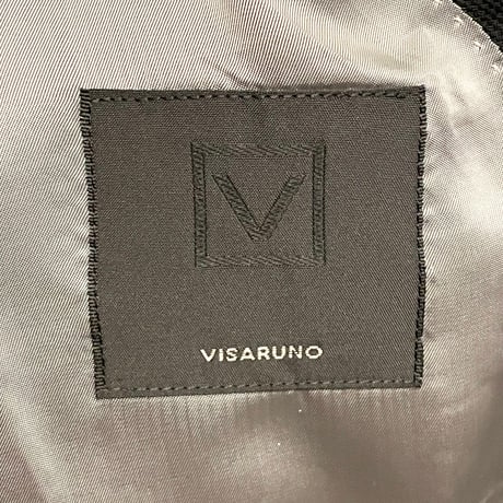 ▲訳あり商品▲ MADE IN JAPAN製 VISARUNO Loro Piana ZELANDER DREAM 生地使用 ウールテーラードジャケット ブラック Lサイズ