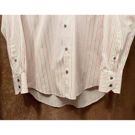 MADE IN JAPAN製 DANIEL CREMIEUX Limited Edition イタリア生地長袖ボタンダウンストライプシャツ マルチカラー Mサイズ