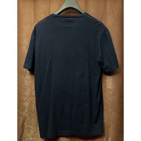 MADE IN BELGIUM製 pyjama clothing VネックTシャツ ネイビー