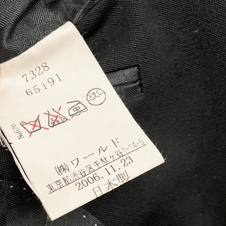 MADE IN JAPAN製 TAKEO KIKUCHI SCULPTURE ウールテーラードジャケット ブラック