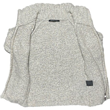 【BEAMS取り扱い】MADE IN ITALY製 ROBERTO COLLINA フルジップセーター ベージュ Sサイズ