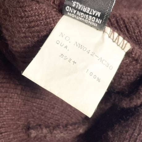激レア MADE IN JAPAN製 NITROW カシミヤ100% ニット帽 ブラウン Fサイズ
