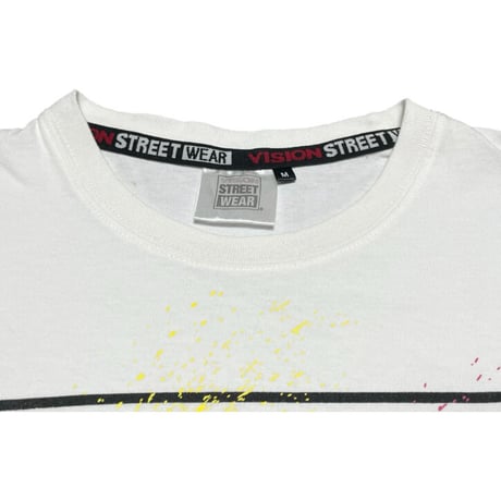VISION STREET WEAR ペイントロゴ半袖Tシャツ ホワイト Mサイズ