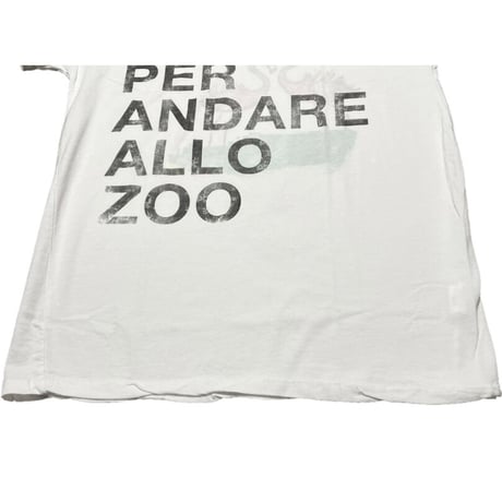 ★新品★ MADE IN ITALY製 MAGLIA「ZOO」ロゴプリント クルーネックTシャツ ホワイト ユニセックス