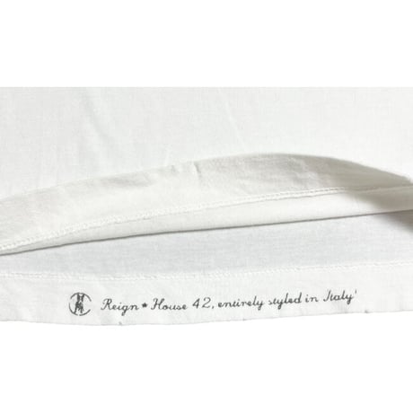 REIGN ITALIA 半袖VネックTシャツ ホワイト Sサイズ