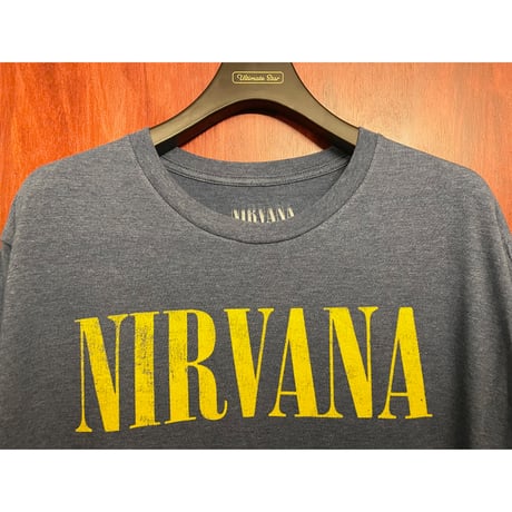 MADE IN MEXICO製 NIRVANA 2015年モデル スマイルマークプリント バンドTシャツ ネイビー XLサイズ