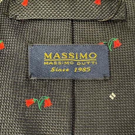 日本未上陸 MADE IN ITALY製 MASSIMO DUTTI 花柄ネクタイ ネイビー