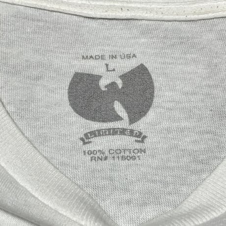 状態考慮 MADE IN USA製 WU-TANG BRAND LIMITED 半袖Tシャツ ホワイト Lサイズ