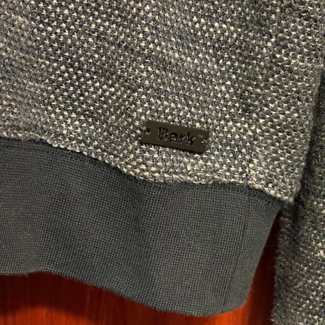 MADE IN ITALY製 Bark 長袖リネン混ニットカットソー ネイビー XSサイズ