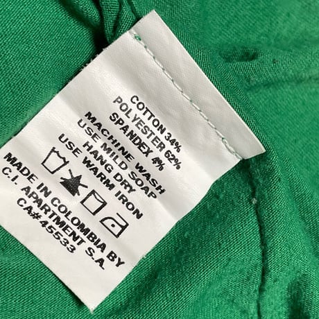 apartment colombia ペンキ加工Tシャツ グリーン Sサイズ