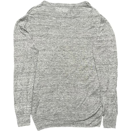 NANO UNIVERSE French Linen Vネックリネンセーター グレー Sサイズ