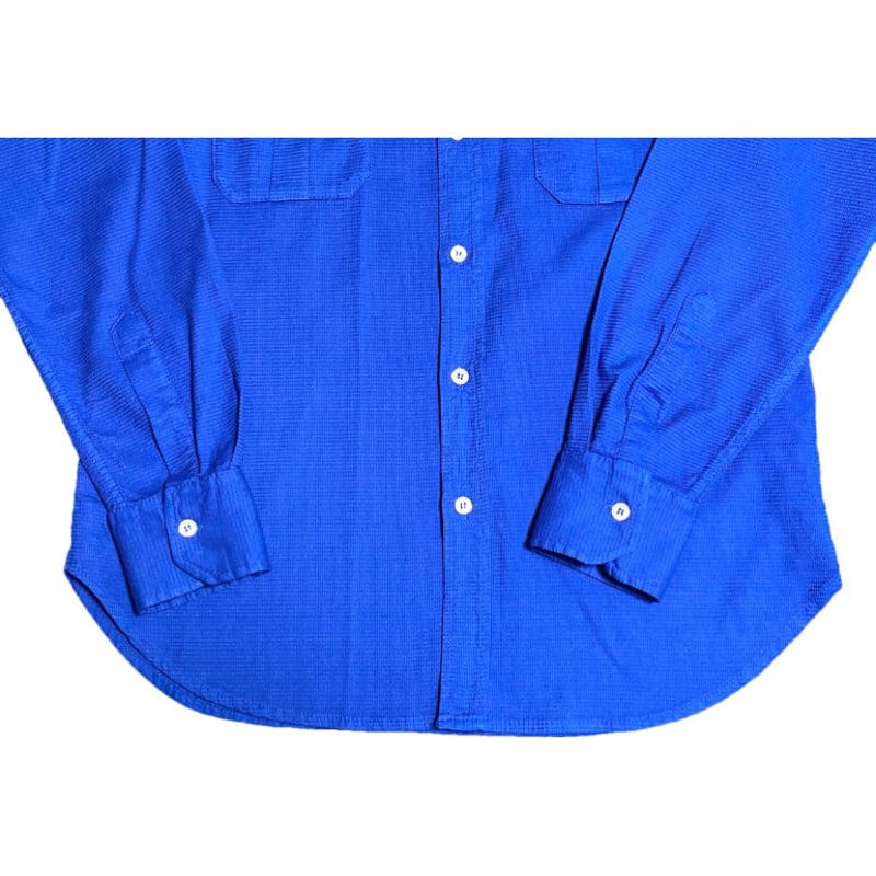 MADE IN ITALY製 Fraizzoli 長袖エポーレットシャツ ロイヤル