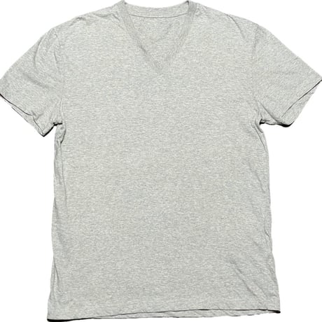 PRADA 無地VネックTシャツ グレー Mサイズ