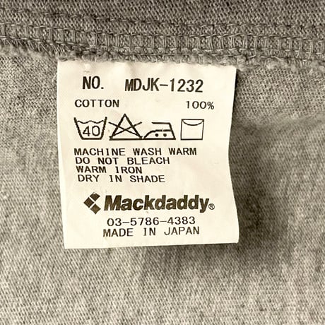 MADE IN JAPAN製 MACKDADDY スウェットニットテーラードジャケット グレー Mサイズ