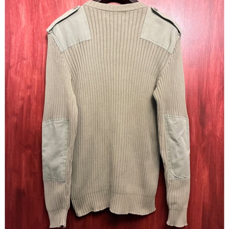 レア MADE IN HONG KONG製 90s インパクト21製 Polo by Ralph Lauren ミリタリーコットンセーター オリーブ Mサイズ