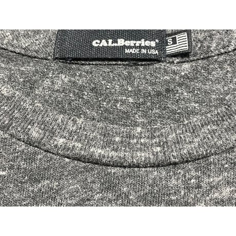 MADE IN USA製 CAL.Berries トライブレンドクルーネック半袖Tシャツ チャコールグレー Sサイズ