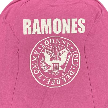 HYSTERIC GLAMOUR × RAMONES フルジップニットパーカー ピンク Mサイズ