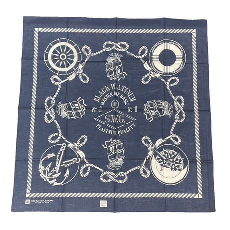☆タグ付き新古品☆ MADE IN JAPAN製 SWAGGER BLACK PLATINUM コットンバンダナ ネイビー