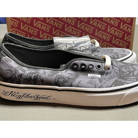 ☆箱、タグ付き新古品☆ NEIGHBORHOOD × MR.CARTOON × VANS AUTHENTIC 44 DX トリプルネームスニーカー グレー US9.5/27.5cm