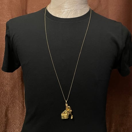 激レア Gabriel Urist x PHENOMENON B-BOY Pendant Old School ボールチェーンネックレス ゴールド