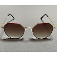 展示品渡し ★新品★ MADE IN ITALY製 SARAGHINA BRANDO 428-MUN サングラス シャイニーゴールド ブラウンレンズ