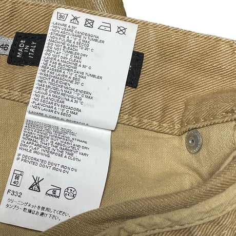 MADE IN ITALY製 DSQUARED2 コーティング加工コットンパンツ ベージュ 46サイズ