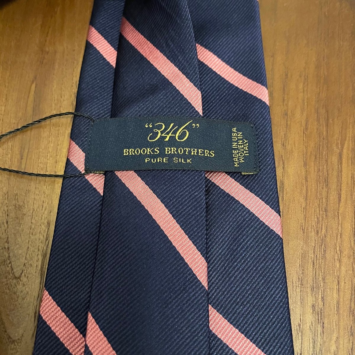 MADE IN USA製 BROOKS BROTHERS 346 レジメンタル柄ストライプネク...