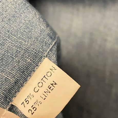 【UNITED ARROWS取り扱い】MADE IN ITALY製 Salvatore Piccolo 長袖コットンリネンシャンブレーシャツ ライトインディゴ Sサイズ