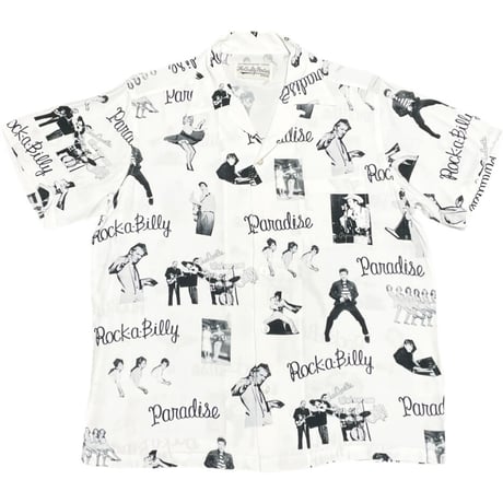 MADE IN JAPAN製 WACKO MARIA 19SSモデル ROCK A BILLY 半袖アロハシャツ ホワイト Sサイズ