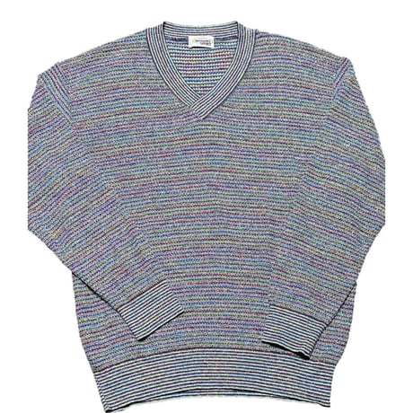 MADE IN ITALY製 MISSONI SPORT Vネックセーター マルチカラー 48サイズ