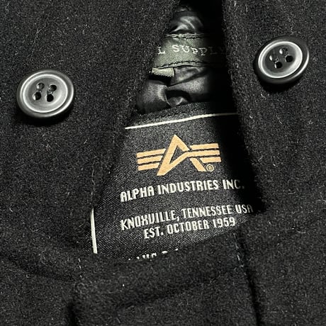ALPHA INDUSTRIES × SHIPS GENERAL SUPPLY 中綿キルティング加工ダッフルコート ブラック Lサイズ