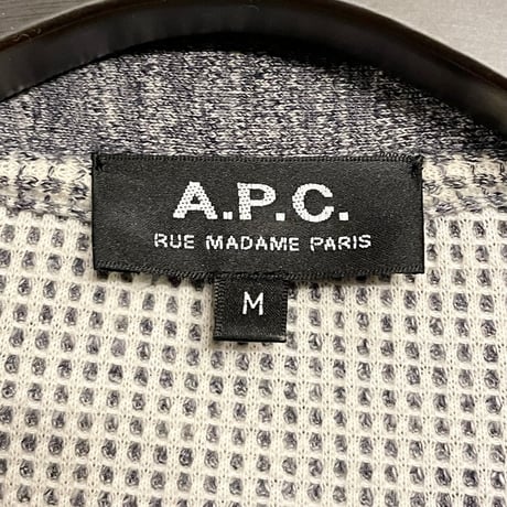 MADE IN JAPAN製 A.P.C. サーマルコットンカーディガン グレー Mサイズ