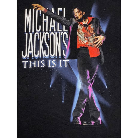 MICHAEL JACKSON THIS IS IT ユニバーサルミュージックタグ付きTシャツ Hanesボディ ブラック Mサイズ