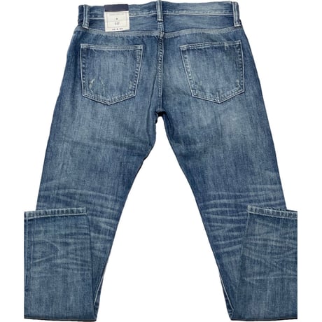 ☆タグ付き新古品☆ GAP×GQデザイナーコラボ JOHN ELLIOTT + CO × GAP Wネーム ダメージ加工デニムパンツ ライトインディゴ W30-L30サイズ