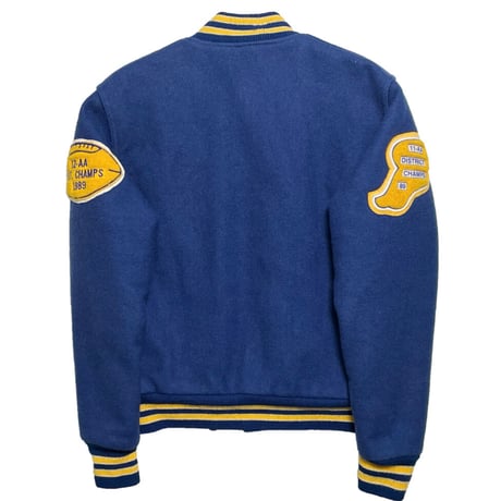 MADE IN USA製 NEFF アメリカンカレッジスタジャン ブルー Sサイズ