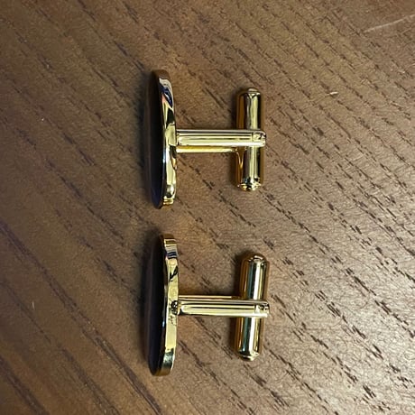 魚デザインカフスボタン ゴールド
