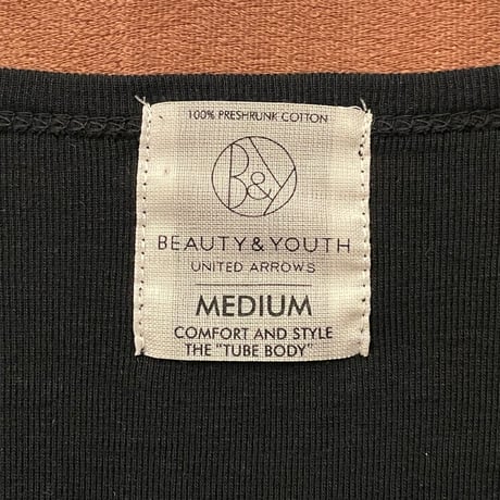 BEAUTY & YOUTH UNITED ARROWS PRE-SHRUNK VネックTシャツ ブラック Mサイズ