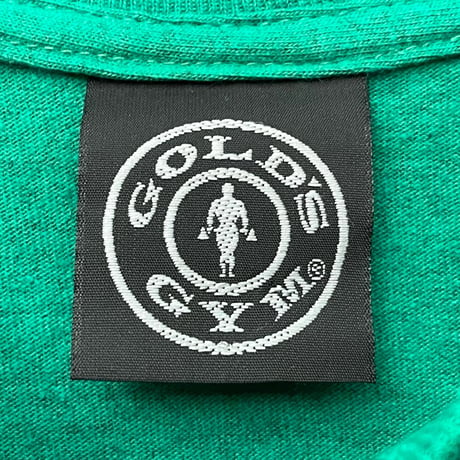 MADE IN USA製 GOLD'S GYM プリントTシャツ グリーン Mサイズ