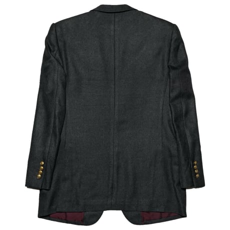 MADE IN JAPAN製 Harrods LONDON シルクテーラードジャケット チャコールグレー 38/3サイズ