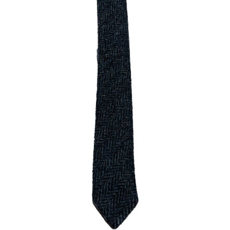 MADE IN JAPAN製 BEAUTY&YOUTH × HARRIS TWEED ウールナロータイ ネイビー