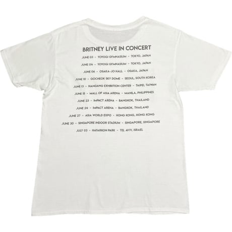 BRITNEY COLLECTION Britney Spears 2017年来日公演ライブプリントTシャツ ホワイト Mサイズ