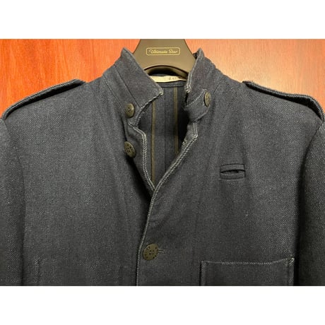 【SHIPS 取り扱い】 MADE IN ITALY製 U-Ni-Ty ウールミリタリーコート ネイビー 48サイズ
