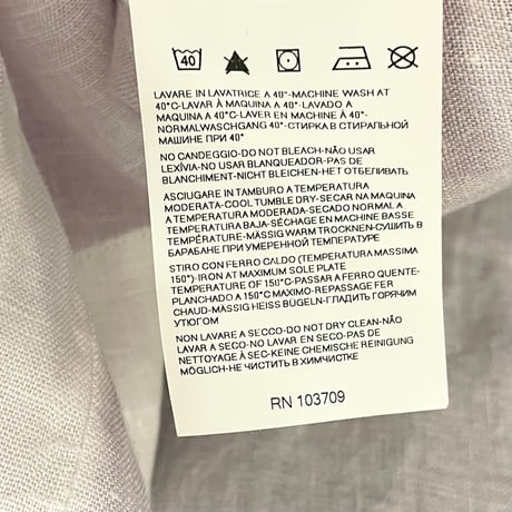 ARMANI JEANS 半袖リネンシャツ パープル×ホワイト XLサイズ