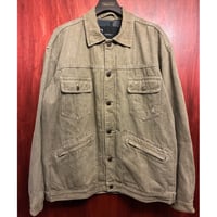 激レア MADE IN JAPAN製 SWAGGER 初期モデル レザーコンビ デニムジャケット オリーブ XLサイズ