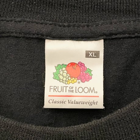 MADE IN FRUIT OF THE LOOM ボディ Milano プリントTシャツ ブラック XLサイズ
