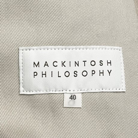MACKINTOSH PHILOSOPHY ニットコンビコットンリネンジレベスト オレンジ×アイボリー 40サイズ