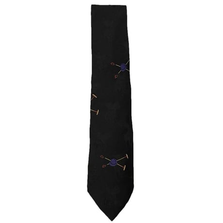 Ralph Lauren 90s ハンドメイドシルクネクタイ ブラック